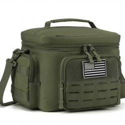 Sac à déjeuner tactique isotherme étanche repas pique-nique robuste et durable Vert