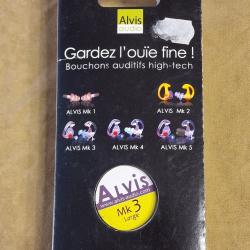 Bouchons auditifs high-tech Alvis Audio MK3 taille L HILMAR SUPER DESTOCK !!!