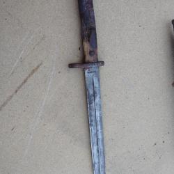 Ancienne baïonnette fusil mauser 98k