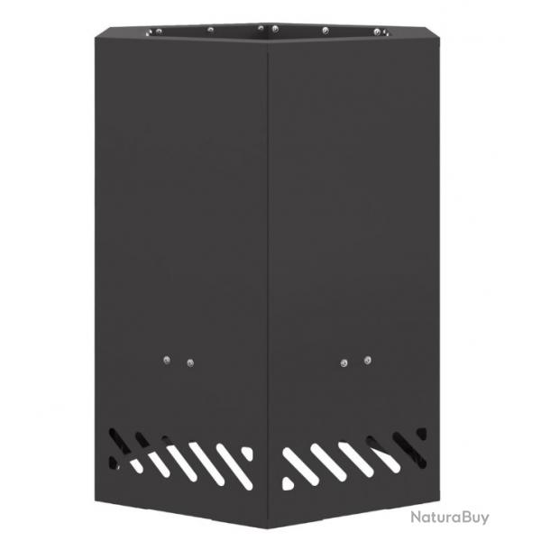 Brasero Braise Noir 38 x 38 x 51 cm Acier rsistant intempries transportable facile