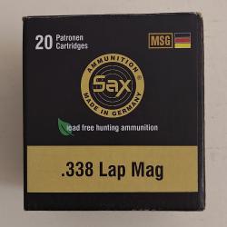 15 MUNITIONS de marque SAX cal 338 Lapua Magnum 216 gr MSG-SX 1 Sans prix de réserve