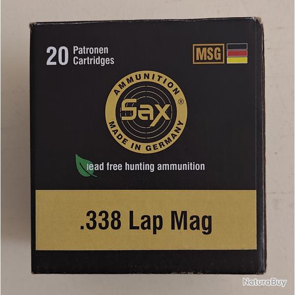 15 MUNITIONS de marque SAX cal 338 Lapua Magnum 216 gr MSG-SX 1 Sans prix de rserve