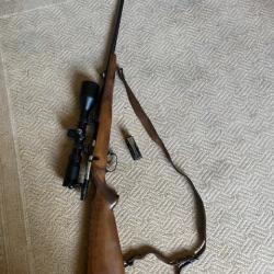 carabine 243 win cz550 + lunette 3-12-56 Bushnell point rouge