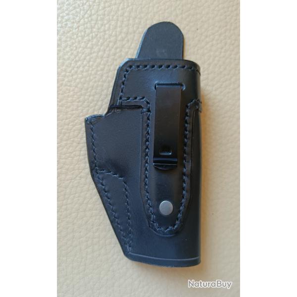 Holster en cuir noir "Inside" IWB, droitier, pour walther PP (et clnes)