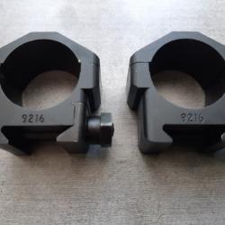 Colliers acier bas SAKO - pour lunette tube 30 mm