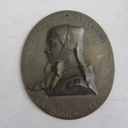 Plaque en bronze La Diaichotte Montbéliard 1900