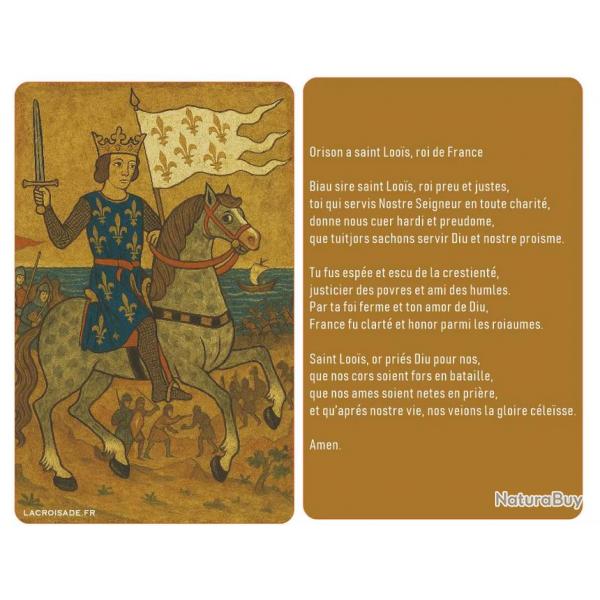 Carte de prire Saint Louis