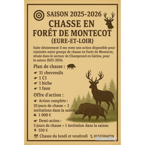 Action chasse grand gibier Eure et Loir