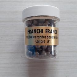 Balles rondes poudre Calibre 31