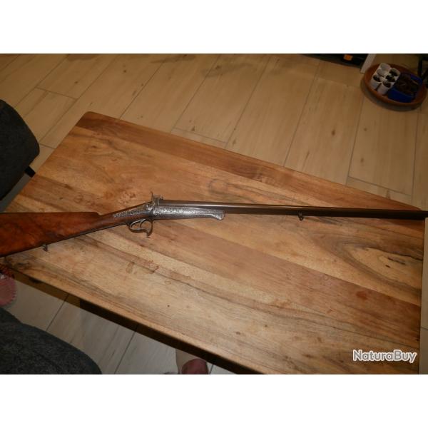 Joli Fusil  broche de Dame en Cal 28 " IMBERT  MARSEILLE" canons LECLERE