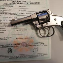 RARE REVOLVER HOPKINS & ALLEN À MARTEAU PLIANT - MODÈLE XL3 DA 32 SW SHORT - MÉCANIQUE IMPECCABLE