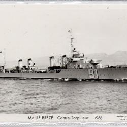 CPA - Marine de Guerre - MAILLE - BREZE Contre - Torpilleur 1938  N°1339