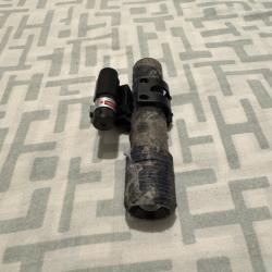 Laser rouge réglable avec lampe torche sur support pour rail picatinny