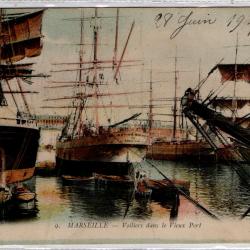 CPA - Marine -MARSEILLE - Voiliers dans le Vieux Port   N°1347