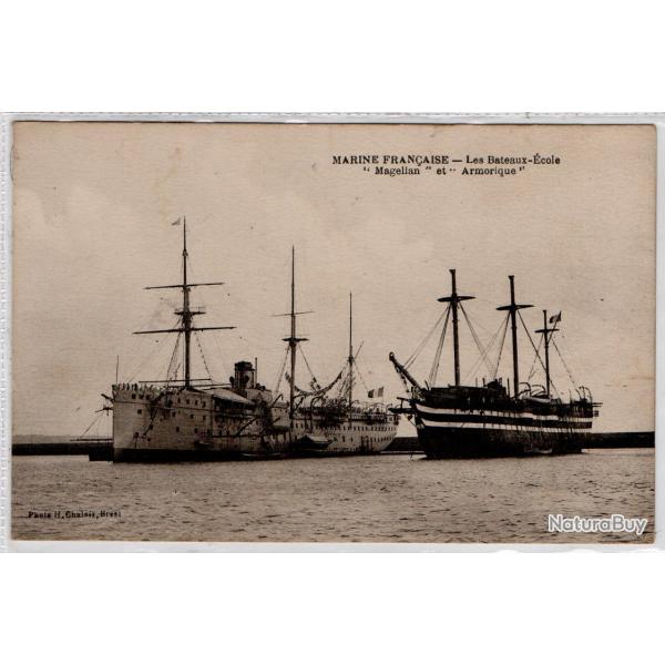 CPA - Marine Franaise - Les Bateaux - cole " Magellan " et " Armoriqua "N1349