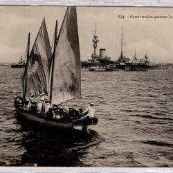 CPA - Marine Militaire - Canot - major quittant le bord N°1350