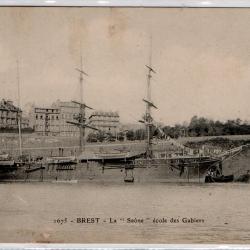 CPA - Marine - BREST - La " Saône " École des Gabiers N°1352