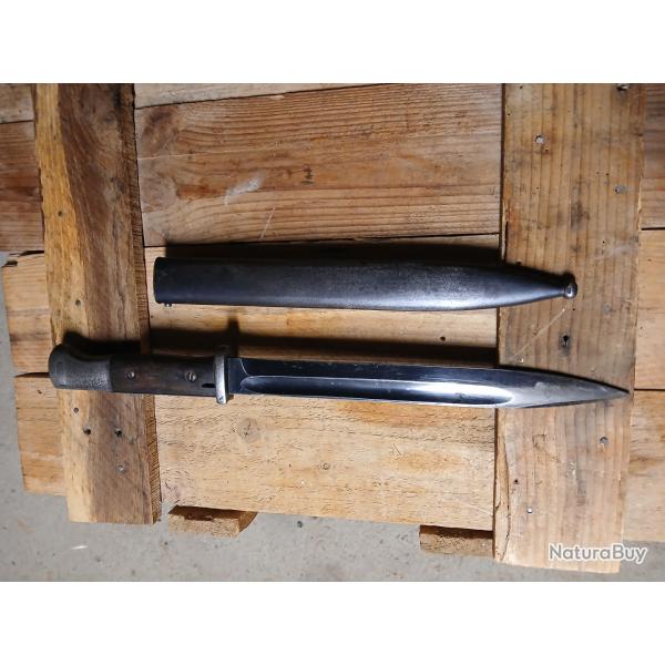 Baïonnette Allemande 84/98  avec fourreau - contrat Portugais-