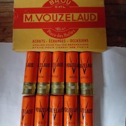 Boîte de 10 très belles cartouches anciennes cal 16 douilles cartons  VOUZELAUD