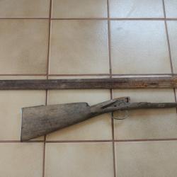 Fusil de chasse juxtaposé à poudre noire pour pièces ou à restaurer