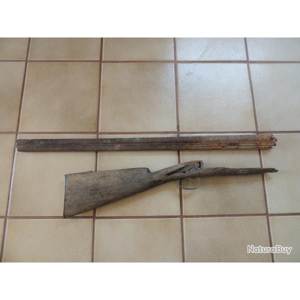 Fusil de chasse juxtapos  poudre noire pour pices ou  restaurer