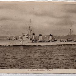 CPA - Marine de Guerre - CONTRE TORPILLEUR  " TIGRE " N°1363
