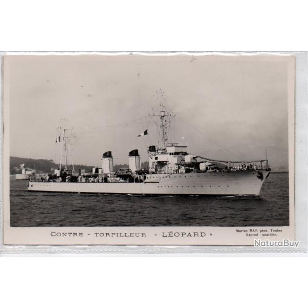 CPA - Marine de Guerre - CONTRE - TORPILLEUR  " LEOPARD " N1365