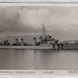 CPA - Marine de Guerre - CONTRE - TORPILLEUR  " VALMY " N°1366
