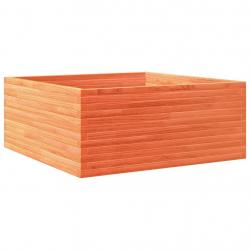 Jardinière bac lit surélevé plantes fleurs terrasse jardin cire 110 x 110 x 46 cm bois de pin massi