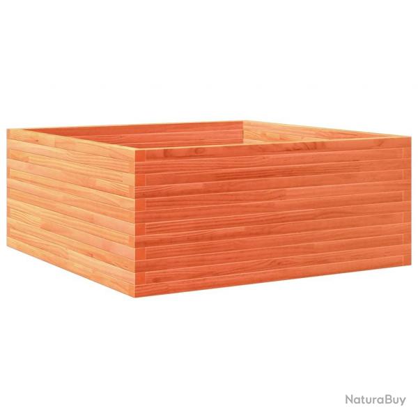 Jardinire bac lit surlev plantes fleurs terrasse jardin cire 110 x 110 x 46 cm bois de pin massi