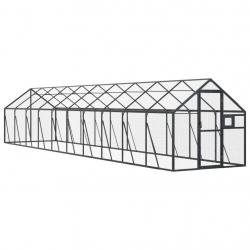 Volière cage à oiseaux 1,79 x 10 x 1,85 m aluminium anthracite 02_0045631