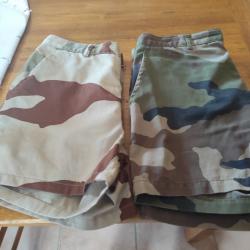 Lot de deux shorts armée française taille 80.