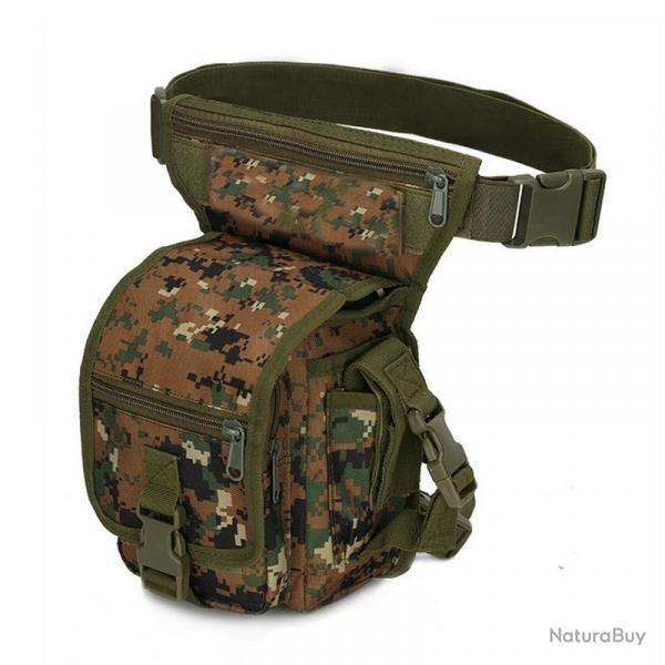 Sac de cuisse multi-poches 4l - jungle digital - LIVRAISON GRATUITE