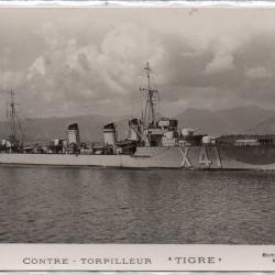 CPA - Marine de Guerre - CONTRE - TORPILLEUR  " TIGRE " N°1370