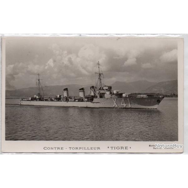 CPA - Marine de Guerre - CONTRE - TORPILLEUR  " TIGRE " N1370