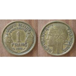 France 1 Franc 1932 Morlon Tete de Laurier Piece de Francs