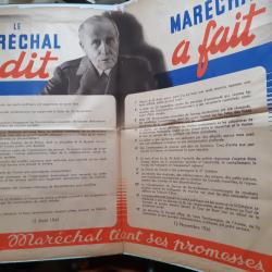 Affiche WW2 Pétain Le maréchal a dit le maréchal a fait 120x160