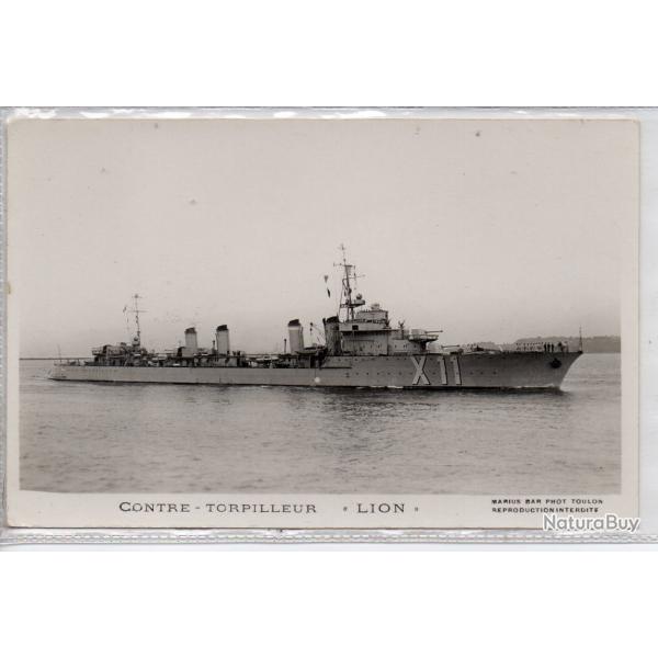 CPA - Marine de Guerre - CONTRE - TORPILLEUR  " LION " N1373