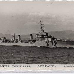 CPA - Marine de Guerre - CONTRE - TORPILLEUR  " GERFAUT " N°1374
