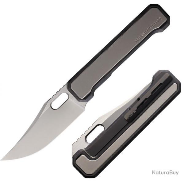 Couteau NOC Knives MT-30 Lame Acier M390 Manche Acier/Titan Framelock IKBS NOCMT3008