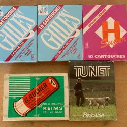 Lot de 5 boîtes de cartouches cal 16.