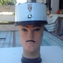 képi blanc police circulation,complet!!RARE