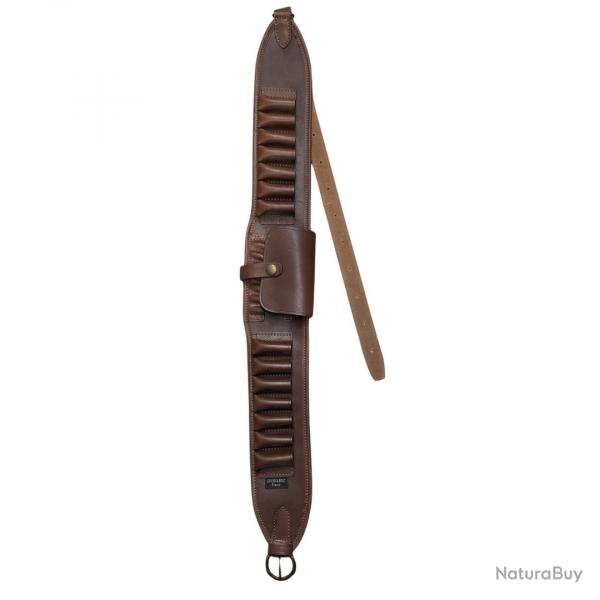 Cartouchire mixte cuir fleur marron Sporfabric