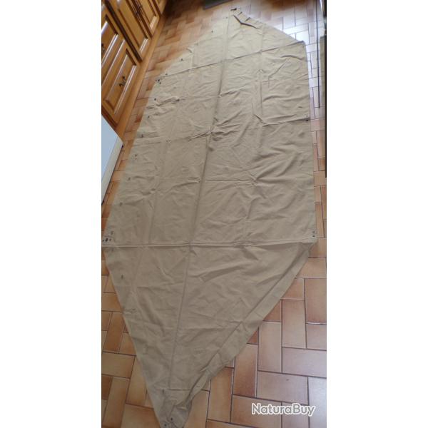 1/2 TOILE DE TENTE DE L'ARMEE FRANCAISE EPOQUE GUERRE ALGERIE, 2 SOLDATS AVAIENT CHACUN UN 1/2 DE TE