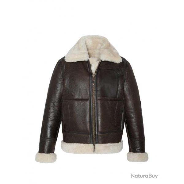 Blouson US Cuir "Bombardier" B3 Marron - Schott L