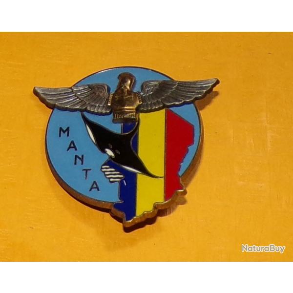 Gnie de l'Air, Opration MANTA, dos grenu, pingle sertie   , FABRICANT DELSART SENS  ,  HOMOLOGATI