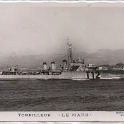 CPA - Marine de Guerre - CONTRE - TORPILLEUR  "LE MARS" N°1378