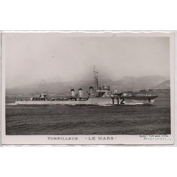 CPA - Marine de Guerre - CONTRE - TORPILLEUR  "LE MARS" N1378
