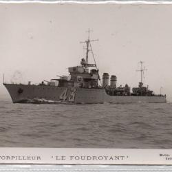 CPA - Marine de Guerre - CONTRE - TORPILLEUR  "LE FOUDROYANT " N°1379