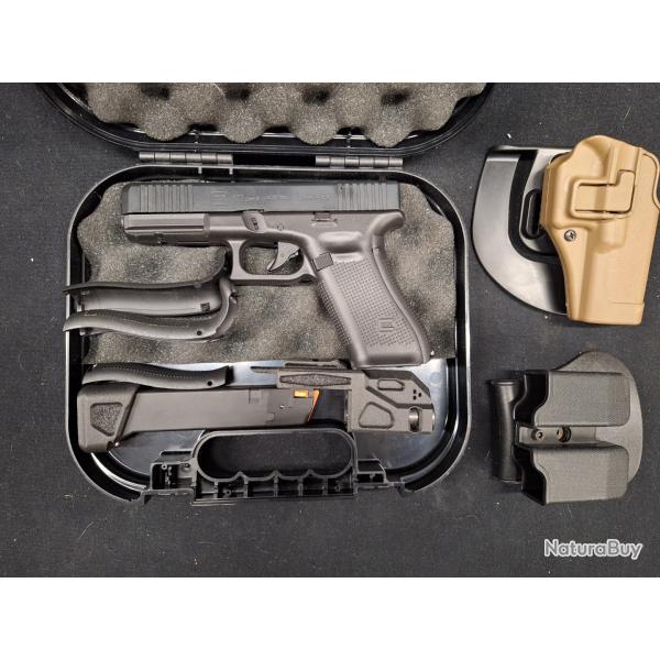 Pistolet  blanc Glock 17 Gen 5, Cal. 9mm PAK - 1 sans prix de rserve !!